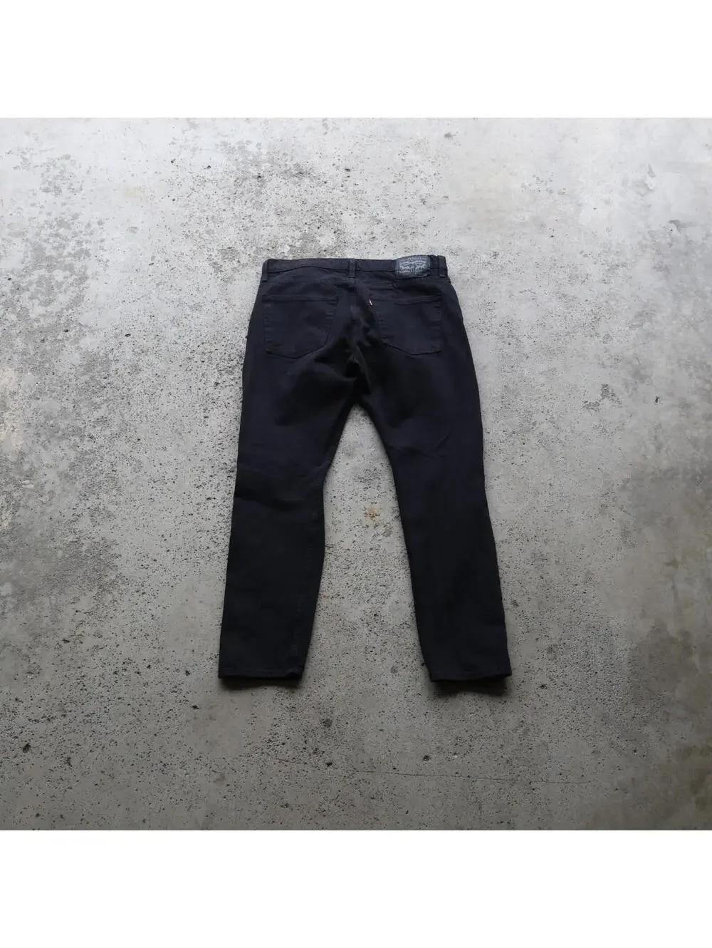 Levi’s 512 Slim Taper Jeans Mens 34x29 Black Distressed Ripped Denim Pants